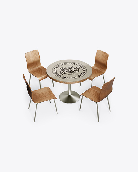 Table W/ Chairs Mockup