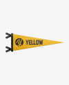 Felt Pennant Mockup - Top View