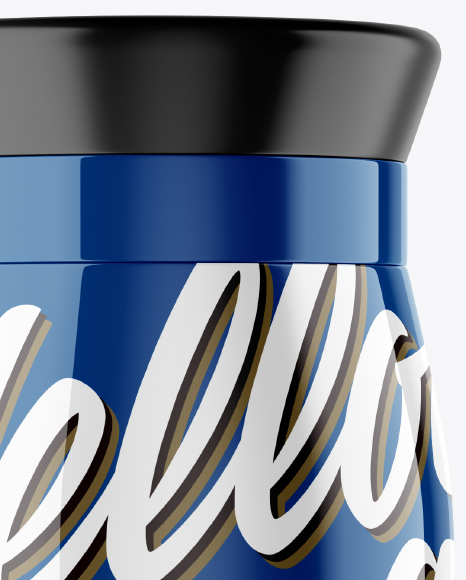 Glossy Thermo Flask Bottle Mockup