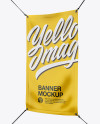 Glossy Vinyl Banner Mockup - Half Side View Glossy Vinyl Banner Mockup - Half Side View