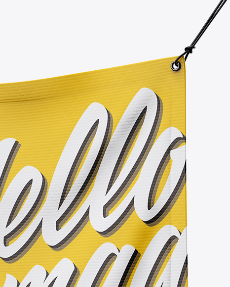 Glossy Vinyl Banner Mockup - Half Side View Glossy Vinyl Banner Mockup - Half Side View