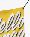 Glossy Vinyl Banner Mockup - Half Side View Glossy Vinyl Banner Mockup - Half Side View