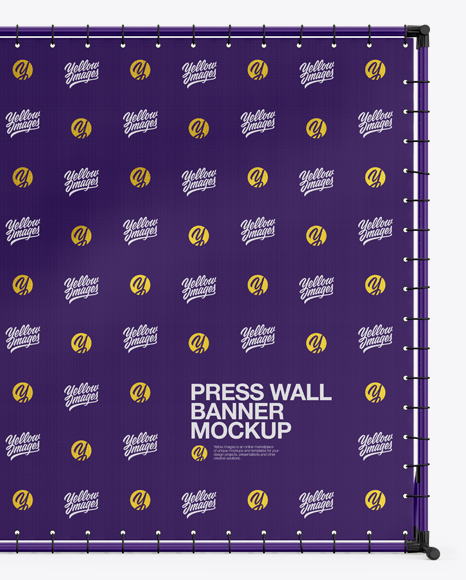 Press Wall Banner with Matte Frame Mockup