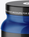 Glossy Protein Jar Mockup - High-Angle Shot