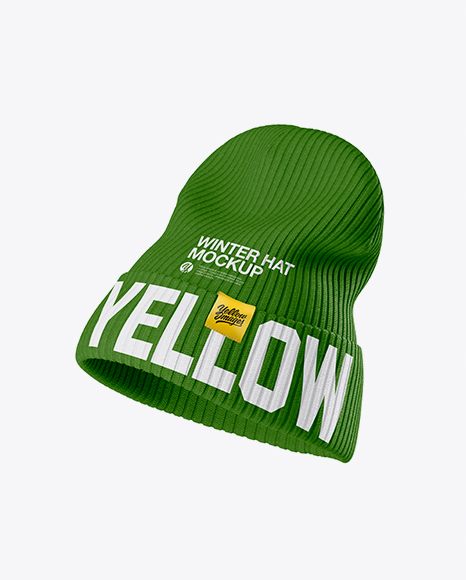 Beanie Hat Mockup - Half Side View