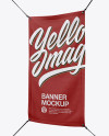 Matte Vinyl Banner Mockup - Half Side View