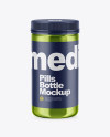 Metallic Pills Bottle Mockup - High-Angle Shot