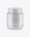 Matte Protein Jar Mockup - High-Angle Shot