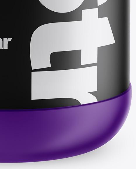 Matte Protein Jar Mockup - High-Angle Shot