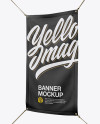 Vinyl Banner Mockup - Half Side View