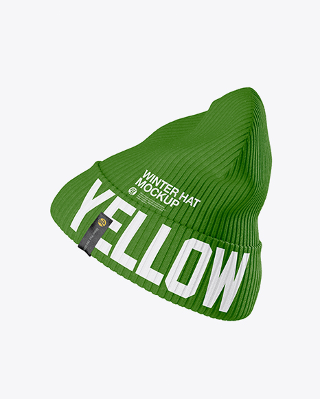 Beanie Hat Mockup - Side View