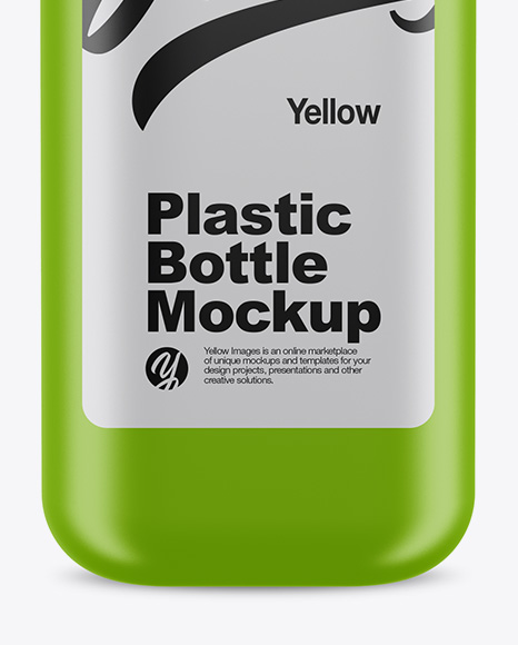 Matte Square Bottle Mockup - Front View