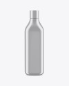 Metallic Square Bottle Mockup - Front View