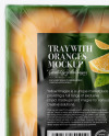 Tray with Oranges with Frosted Film Mockup