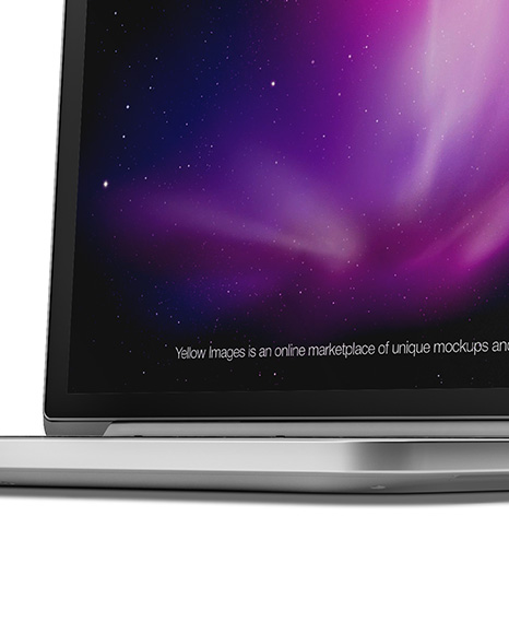 Macbook Mockup - Half Side View