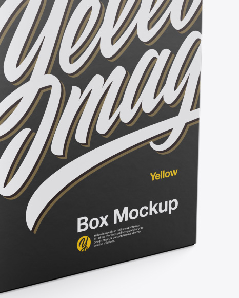 Box Mockup - Half Side View