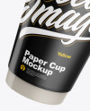 Two Glossy Paper Coffee Cups Mockup