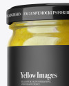 Clear Jar with Yellow Jam Mockup