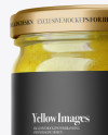 Clear Jar with Yellow Jam Mockup