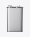 Metallic Tin Can Mockup - Front View (High-Angle Shot)