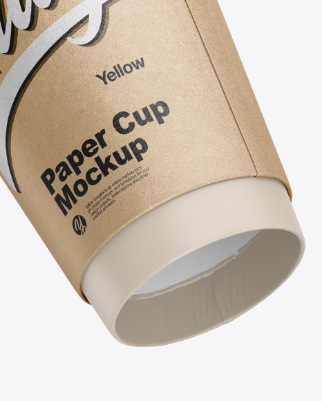 Two Kraft Coffee Cups Mockup