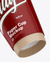 Two Matte Paper Coffee Cups Mockup