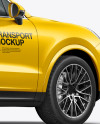 Luxury Crossover 5-doors Mockup - Back Half Side View