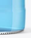 Glass Bottle with Blue Drink Mockup