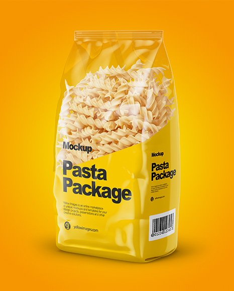 Fusilli Pasta Mockup - Half Side View