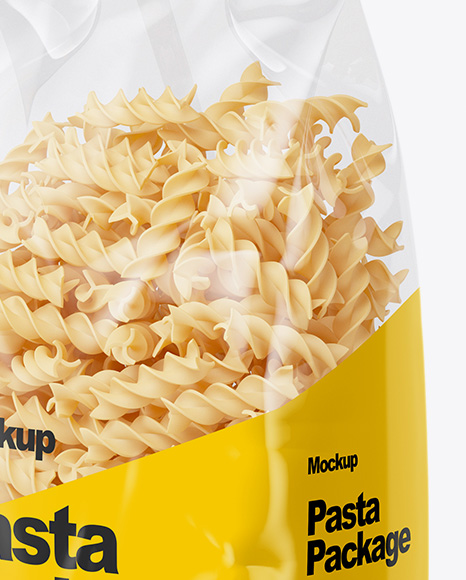 Fusilli Pasta Mockup - Half Side View