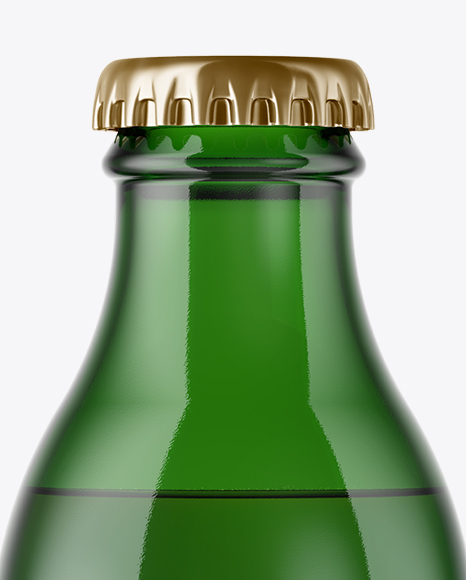 180ml Green Glass Bottle Mockup