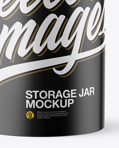 Matte Storage Jar Mockup - High-Angle Shot