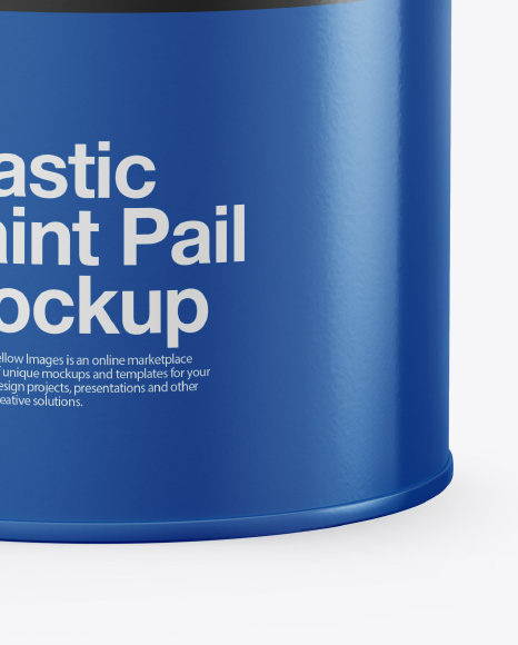 Plastic Bucket Mockup - Half Side View