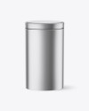 Metallic Storage Jar Mockup - High-Angle Shot