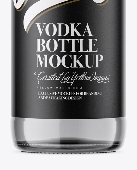 500ml Grey Glass Vodka Bottle Mockup