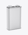Glossy Tin Can Mockup - Half Side View