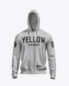 Melange Men’s Full-Zip Hoodie Mockup - Front View