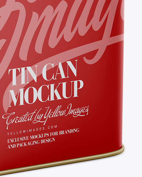 Matte Tin Can Mockup - Half Side View