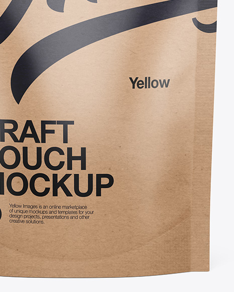 Kraft Stand Up Pouch Mockup - Front View