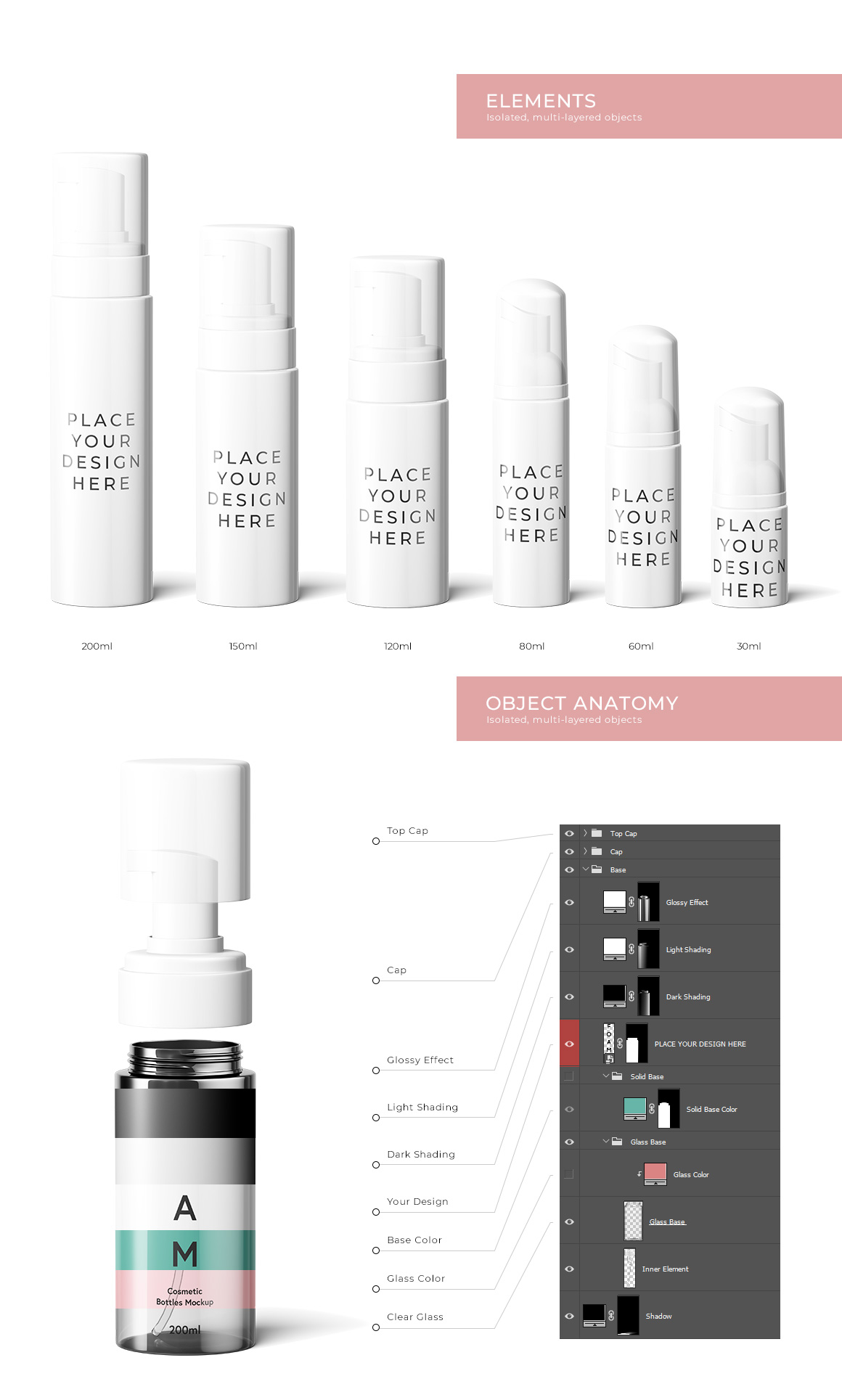 Cosmetic Bottles Mockup Vol.6