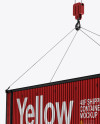 40F Shipping Container with Slings Mockup - Halfside View