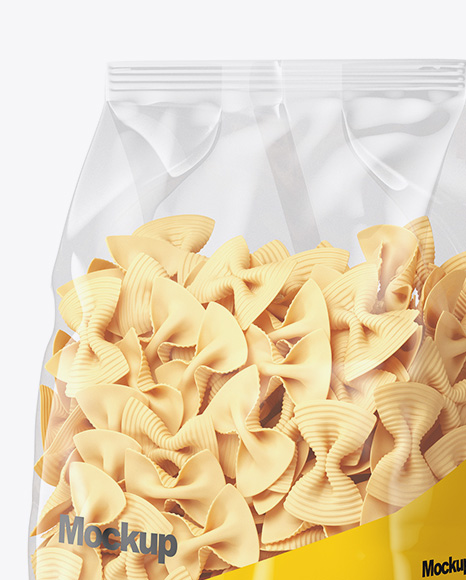 Fiocchi Rigati Pasta Mockup - Half Side View - Free Download Images