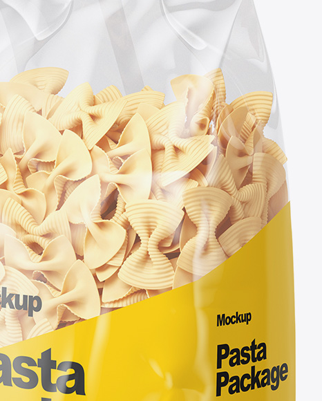 Fiocchi Rigati Pasta Mockup - Half Side View - Free Download Images