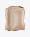 1 kg Kraft Paper Bag Mockup - Halfside View