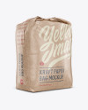 1 kg Kraft Paper Bag Mockup - Halfside View