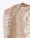 1 kg Kraft Paper Bag Mockup - Halfside View
