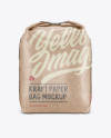 1 kg Kraft Paper Bag Mockup - Front View