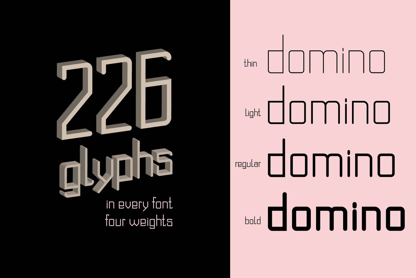 Domino font family Domino font family