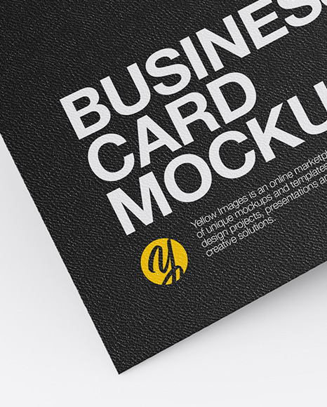 Business Card Mockup - High Angle Shot