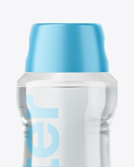 Glass Water Bottle in Shrink Sleeve Mockup